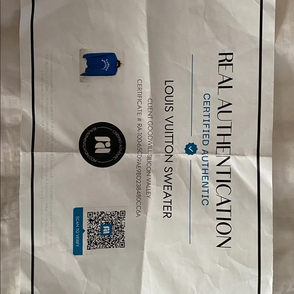 New Blue Louis Vuitton Lightweight Crewneck Sweatshirt(COA) - Picture 5 of 5